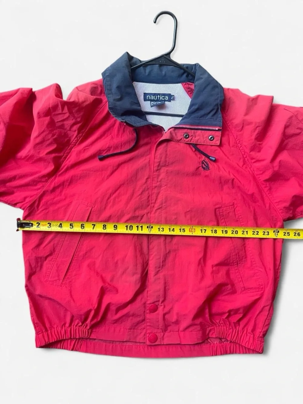90's Vintage Nautica Jacket Windbreaker Red Sailing Mesh Lined Sz M Hoodie